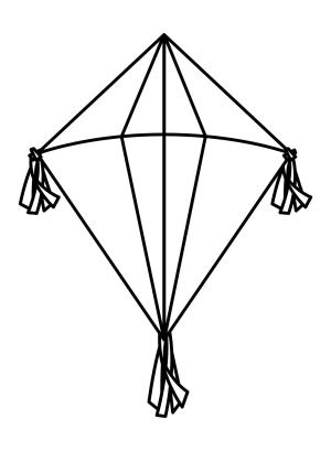 Uçurtma boyama sayfası,  coloring page, , Printable Kite