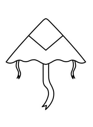 Uçurtma boyama sayfası,  coloring page, , Simple Kite