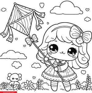 Uçurtma boyama sayfası, coloring page, ,