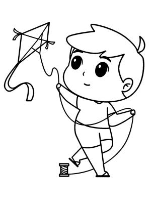 Uçurtma boyama sayfası,  coloring page, masalsı, karikatür, popüler