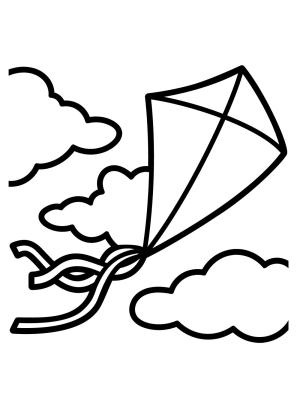 Uçurtma boyama sayfası,  coloring page, , Kite To Print