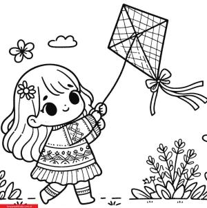 Uçurtma boyama sayfası, coloring page, ,