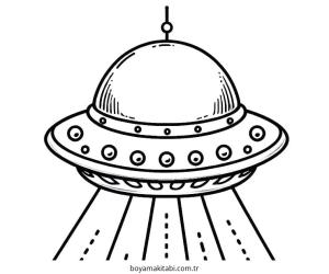 UFO boyama sayfası – yaratıcılık, eğlenceli etkinlik