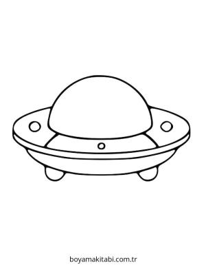 UFO boyama sayfası – PDF indir, sevimli karakter