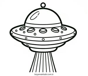 UFO boyama sayfası – eğitici aktivite, yaratıcılık