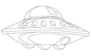 UFO boyama sayfası,  coloring page, UFO Güzel, 