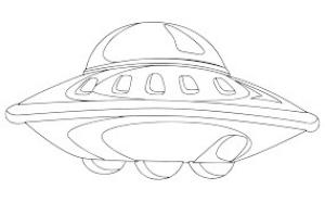 UFO boyama sayfası,  coloring page, UFO Güzel, 