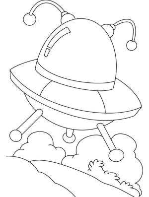 UFO boyama sayfası,  coloring page, UFO Uçan, 