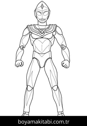 Ultraman boyama sayfası – eğitici aktivite, yaratıcılık