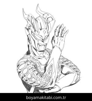 Ultraman boyama sayfası – eğitici aktivite, yaratıcılık