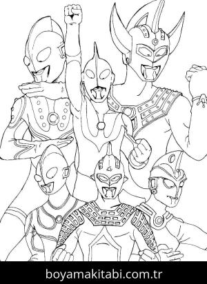 Ultraman boyama sayfası – okul öncesi, evde etkinlik