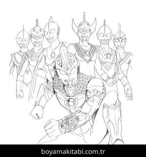 Ultraman boyama sayfası – eğlenceli etkinlik, el becerilerini geliştirir