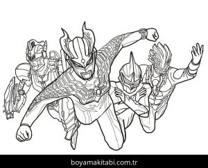 Ultraman boyama sayfası – el becerilerini geliştirir, boyama çalışması