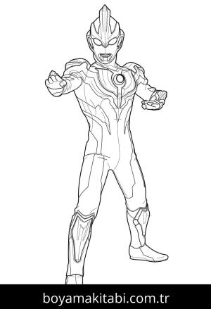 Ultraman boyama sayfası – keyifli zaman, renkli çizimler