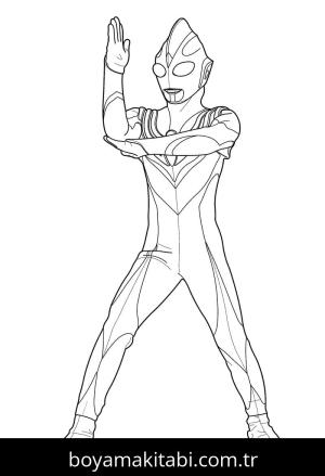 Ultraman boyama sayfası – kolay boyama, eğitici aktivite