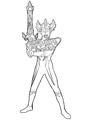 Ultraman boyama sayfası,  coloring page, Kılıçlı Ultraman, 