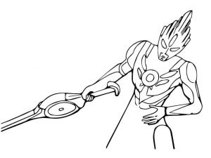 Ultraman boyama sayfası,  coloring page, Ultraman ve Kılıç, 