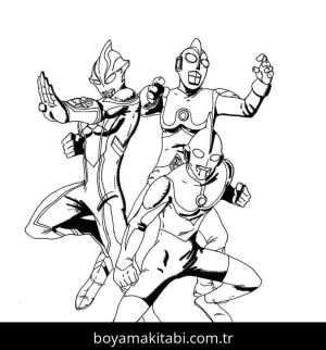 Ultraman boyama sayfası – kolay boyama, eğitici aktivite