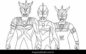 Ultraman boyama sayfası – eğitici aktivite, yaratıcılık