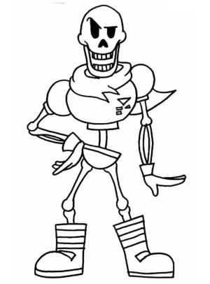 Undertale boyama sayfası,  coloring page, Papirüs Undertale, 