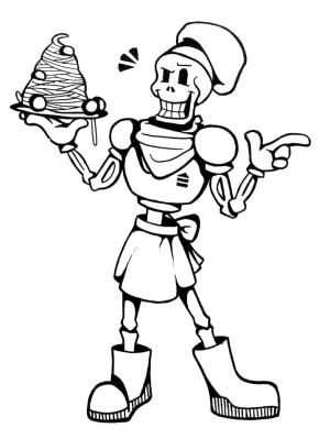 Undertale boyama sayfası,  coloring page, Ücretsiz Yazdırılabilir Papirüs Undertale, 