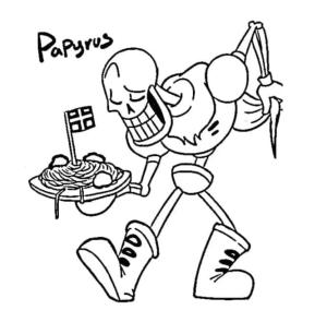 Undertale boyama sayfası,  coloring page, Yazdırılabilir Undertale Papirüs, 