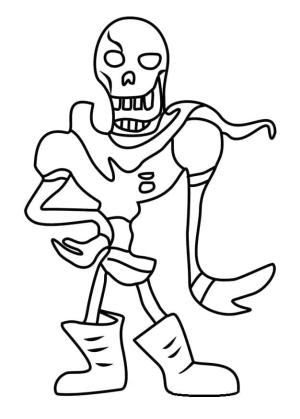 Undertale boyama sayfası,  coloring page, Undertale’de Papirüs, 