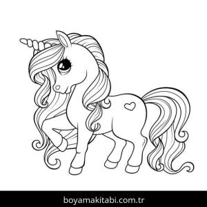 Unicorn boyama sayfası – boyama etkinliği, çocuk aktivitesi