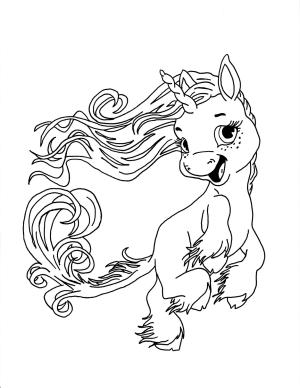 Unicorn boyama sayfası, Unicorn coloring page, Sihirli Bebek Unicorn, 