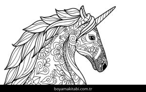 Unicorn boyama sayfası – yaratıcılığı geliştirir, keyifli zaman