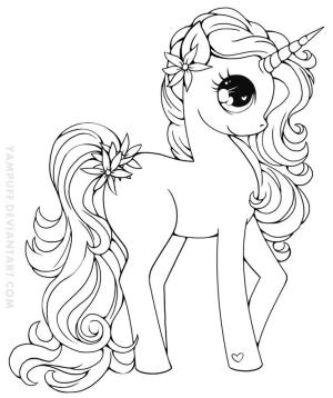 Unicorn boyama sayfası, Unicorn coloring page, Unicorn Güzel Parıltılı Gözlerle, 