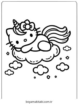 Unicorn boyama sayfası – okul öncesi, evde etkinlik