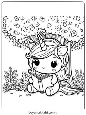 Unicorn boyama sayfası – eğlenceli etkinlik, el becerilerini geliştirir