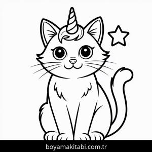 Unicorn boyama sayfası – eğitici aktivite, yaratıcılık