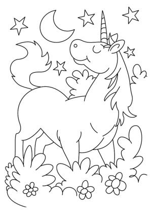 Unicorn boyama sayfası, Unicorn coloring page, Gecede Karkadann, 