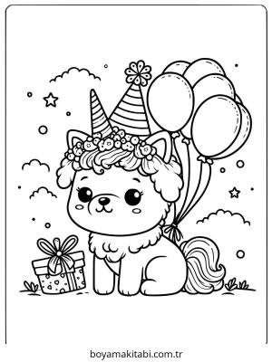 Unicorn boyama sayfası – eğlenceli etkinlik, el becerilerini geliştirir