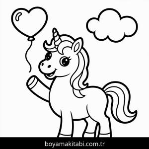 Unicorn boyama sayfası – boyama etkinliği, çocuk aktivitesi