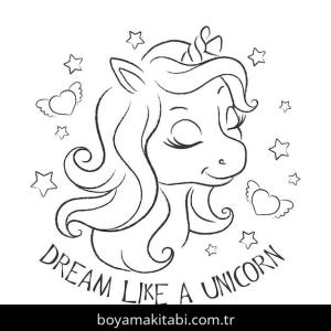 Unicorn boyama sayfası – evde etkinlik, ücretsiz yazdır