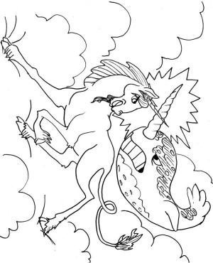 Unicorn boyama sayfası, Unicorn coloring page, Unicorn Narwhal’a Karşı, 