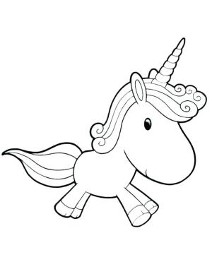 Unicorn boyama sayfası, Unicorn coloring page, Küçük şirin Unicorn, 