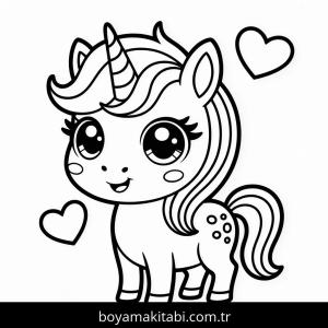 Unicorn boyama sayfası – yaratıcılığı geliştirir, keyifli zaman