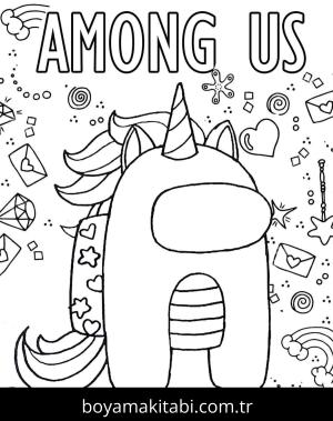 Unicorn boyama sayfası – el becerilerini geliştirir, boyama çalışması