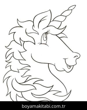 Unicorn boyama sayfası – el becerilerini geliştirir, boyama çalışması
