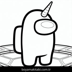 Unicorn boyama sayfası – çocuklar için, çizgi film temalı