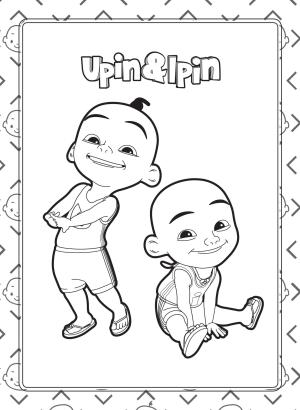 Upin Ve Ipin boyama sayfası,  coloring page, Upin ve Ipin’i Rezerve Edin, 