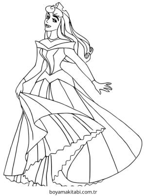 Uyuyan Güzel boyama sayfası – evde etkinlik, ücretsiz yazdır