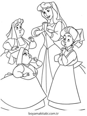 Uyuyan Güzel Boyama Sayfaları
