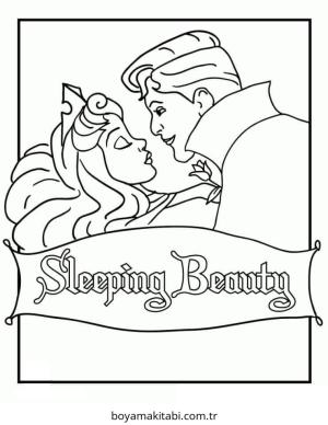 Uyuyan Güzel boyama sayfası – boyama çalışması, yaratıcılığı geliştirir