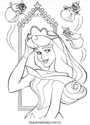 Uyuyan Güzel boyama sayfası – sanatsal çalışma, çocuklar için