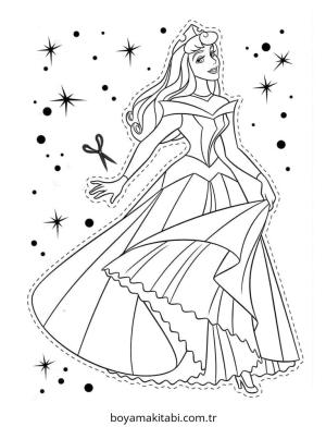 Uyuyan Güzel boyama sayfası – eğlenceli etkinlik, el becerilerini geliştirir
